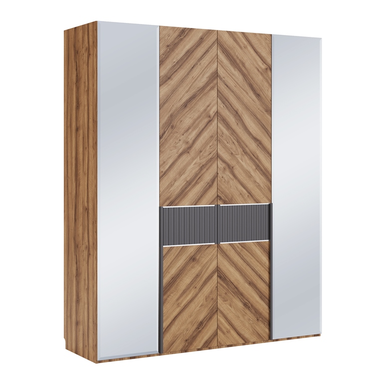 Шкаф четырехдверный с зеркалом Моника (мод.9 + мод.10.1 + мод.10.2)
