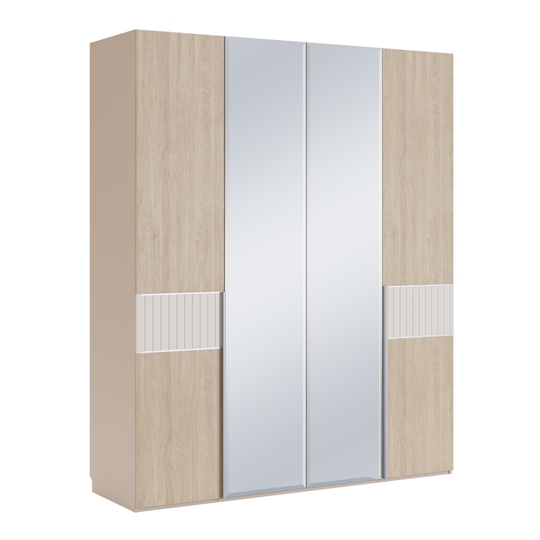 Шкаф четырехдверный с зеркалом Беатрис (мод.9 + мод.10.1 + мод.10.2)
