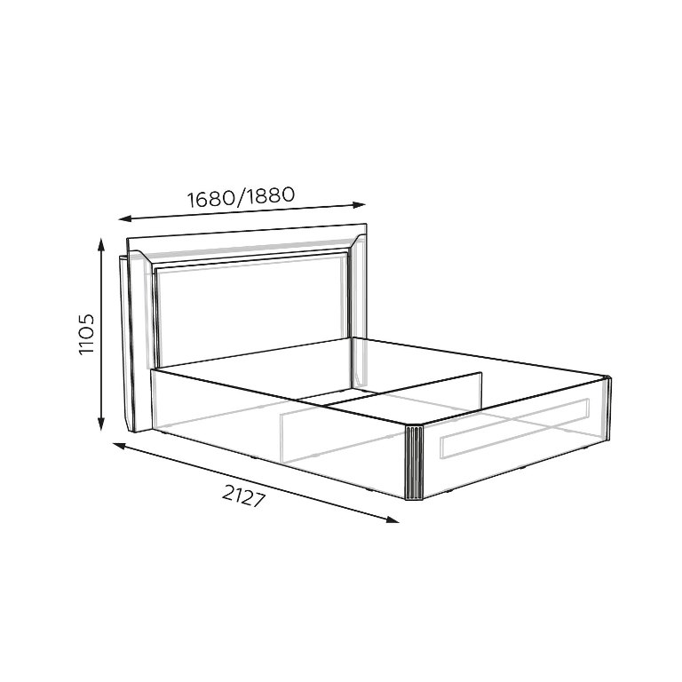 Кровать с подъемным механизмом 1,4 Лаура (мод.1.1)