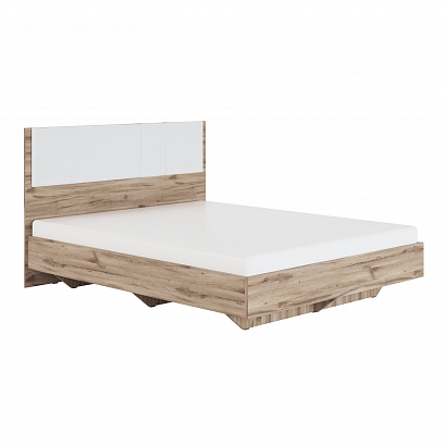 Кровать с мягким элементом "Белый" экокожа 1,6 Николь (мод.1.4)