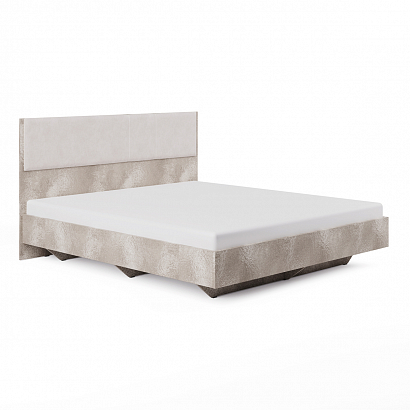 Кровать с мягким элементом "Белый" экокожа 1,8 Мишель (мод.1.5)