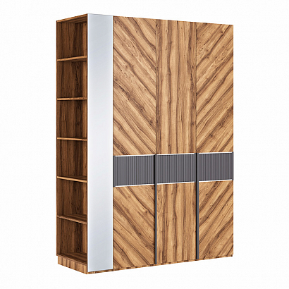 Шкаф трехдверный со стеллажом Моника (мод.8 + мод.10.3 + мод.13)