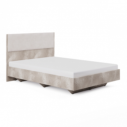 Кровать с мягким элементом "Белый" экокожа 1,4 Мишель (мод.1.1)